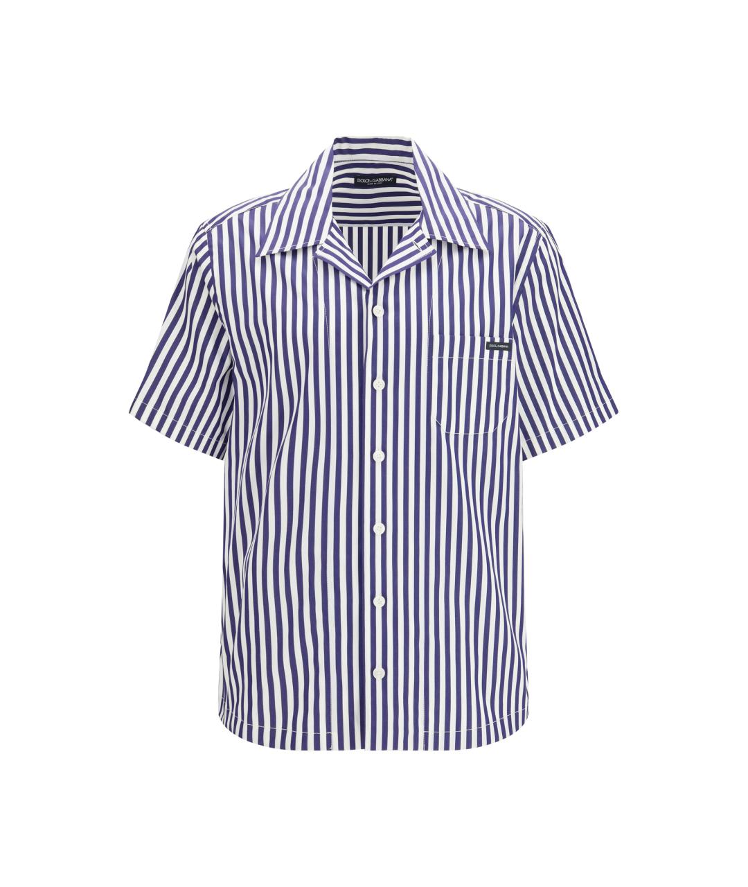 DOLCE&GABBANA Синяя хлопковая кэжуал рубашка, фото 1