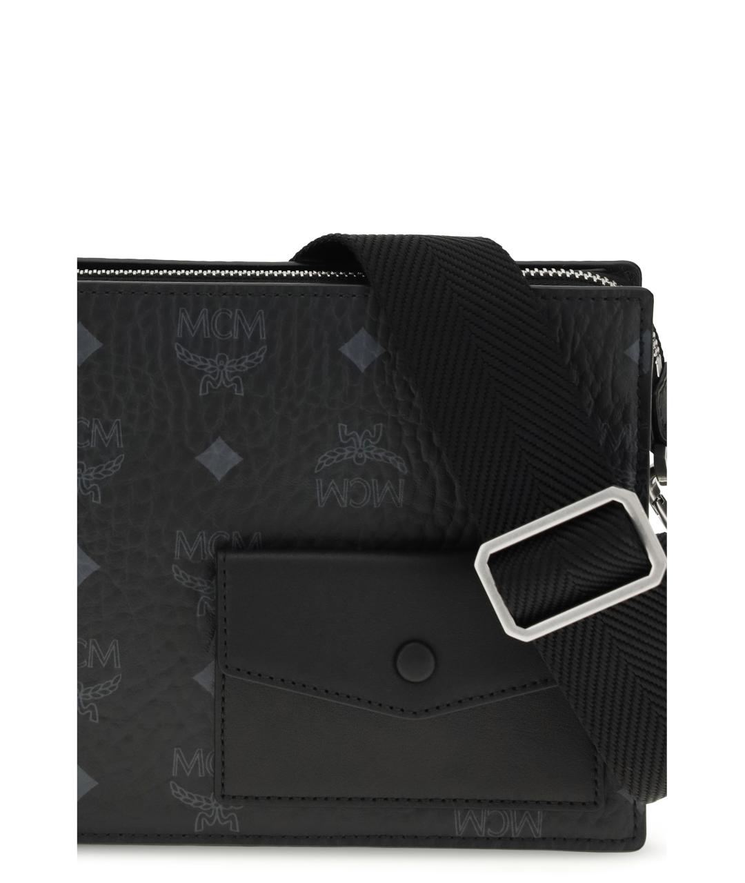 MCM Черная кожаная сумка на плечо, фото 4