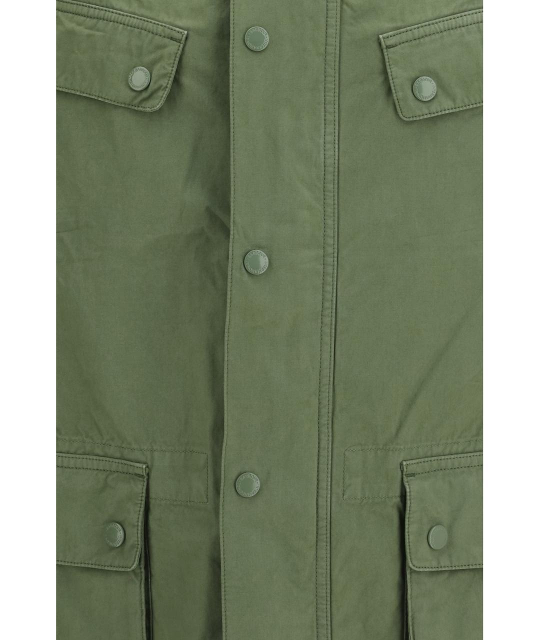 BARBOUR Зеленая хлопковая куртка, фото 3