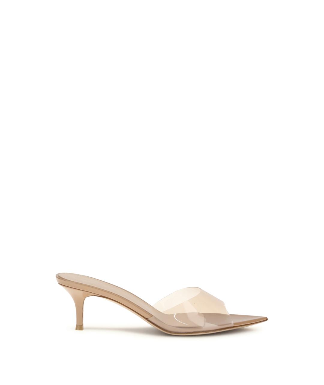 GIANVITO ROSSI Бежевые кожаные сандалии, фото 1