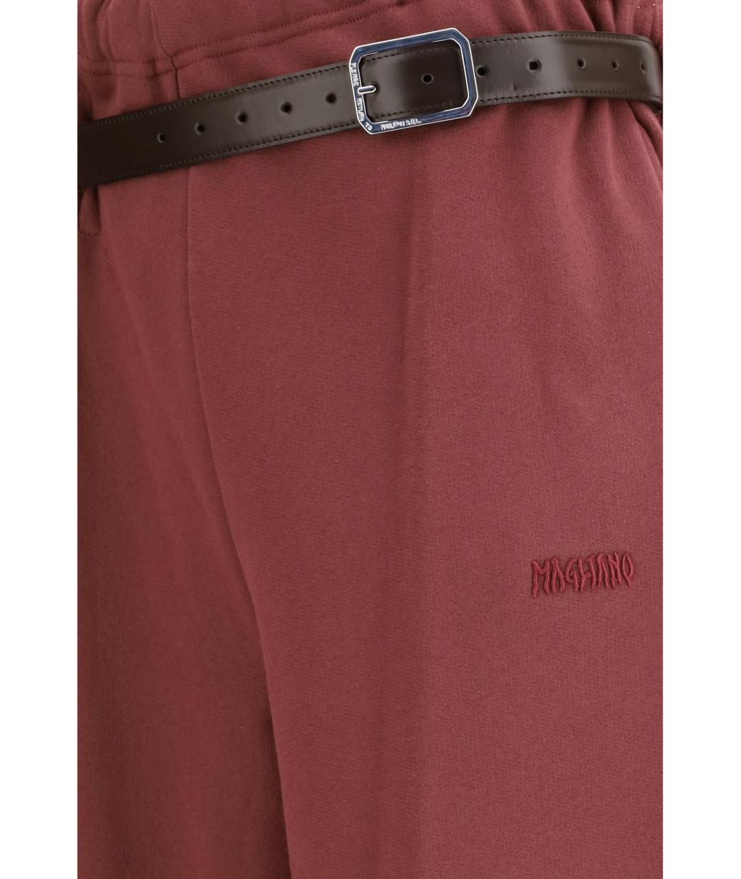 MAGLIANO Красные хлопковые повседневные брюки, фото 3