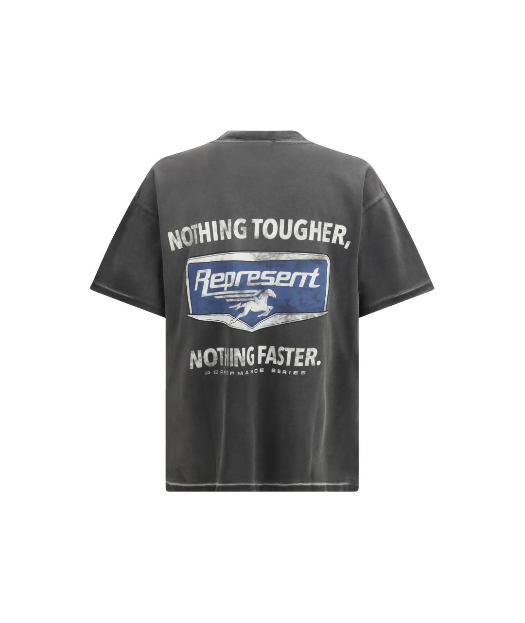 REPRESENT Черная хлопковая футболка, фото 2