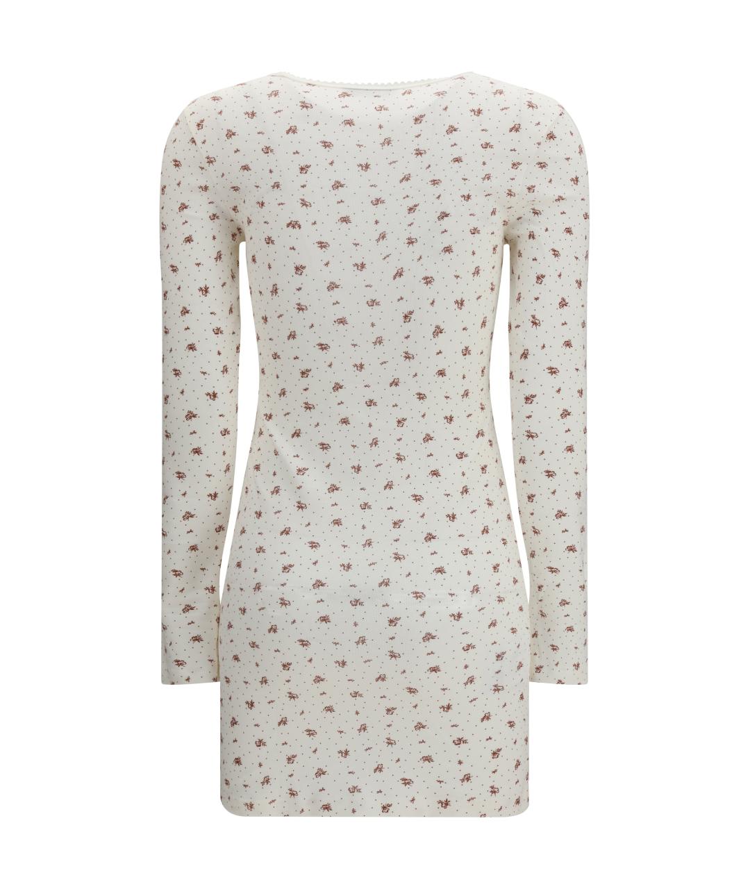 MIU MIU Белое хлопковое повседневное платье, фото 2