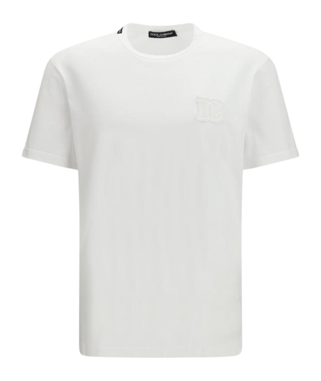 DOLCE&GABBANA Белая хлопковая футболка, фото 1