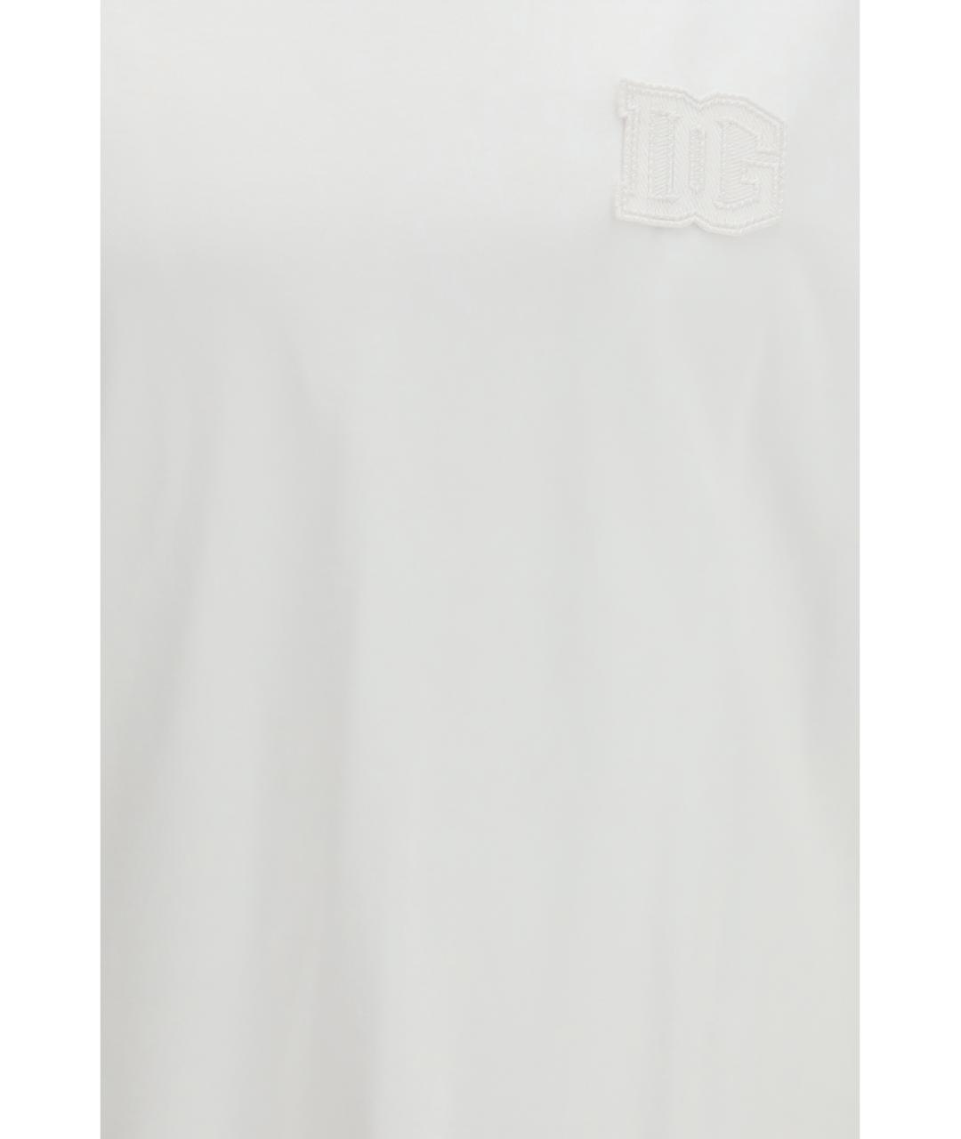 DOLCE&GABBANA Белая хлопковая футболка, фото 3