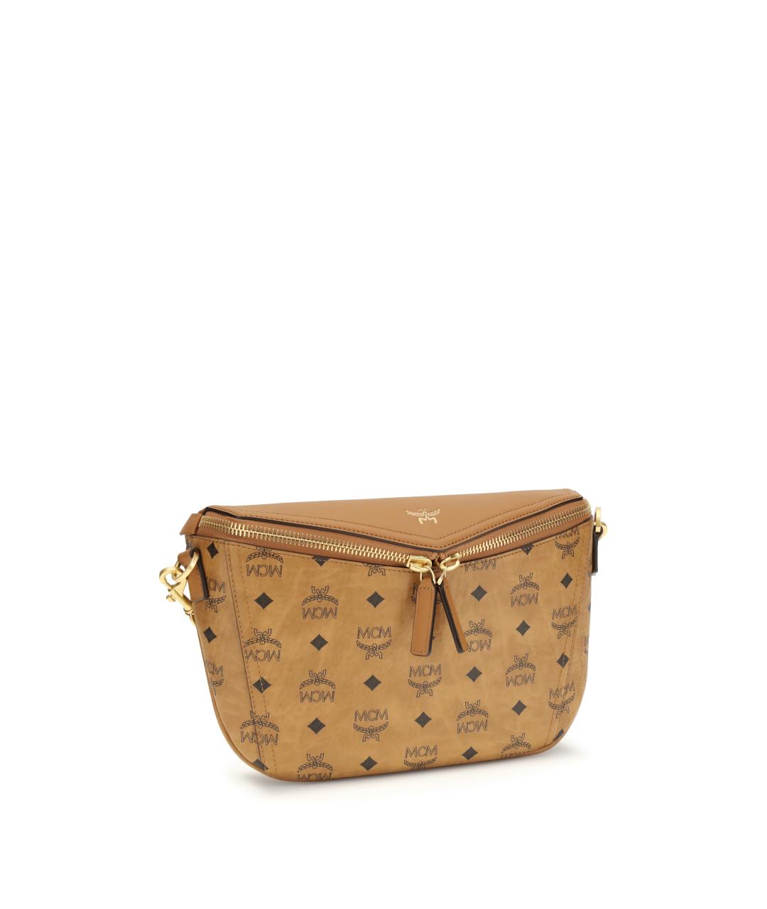 MCM Бежевая кожаная сумка на плечо, фото 2