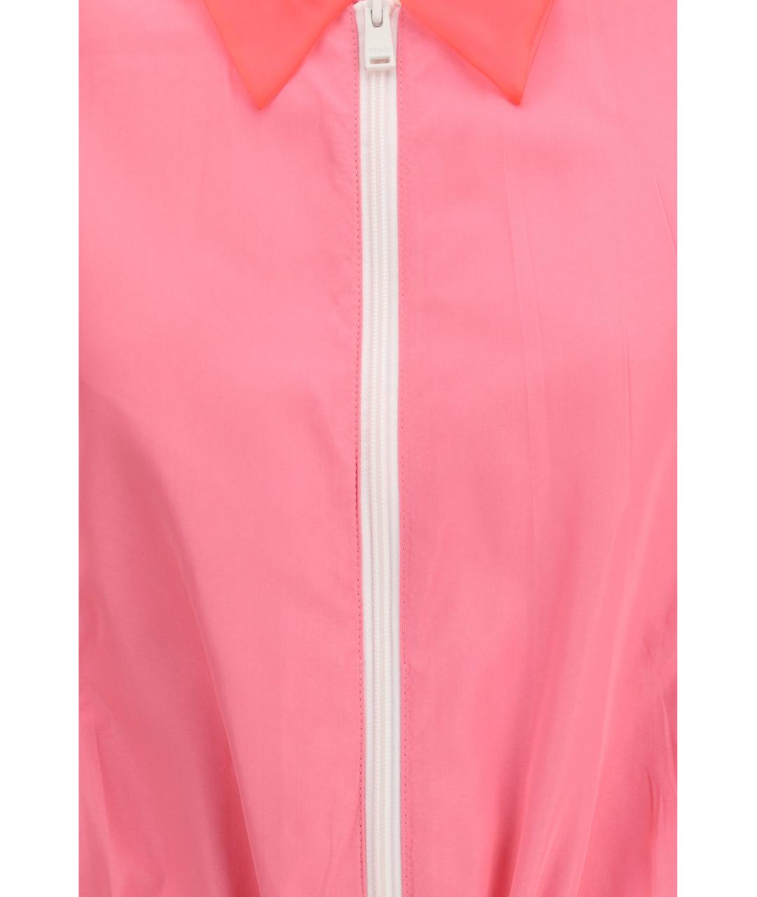 FENDI Розовая вискозная куртка, фото 3