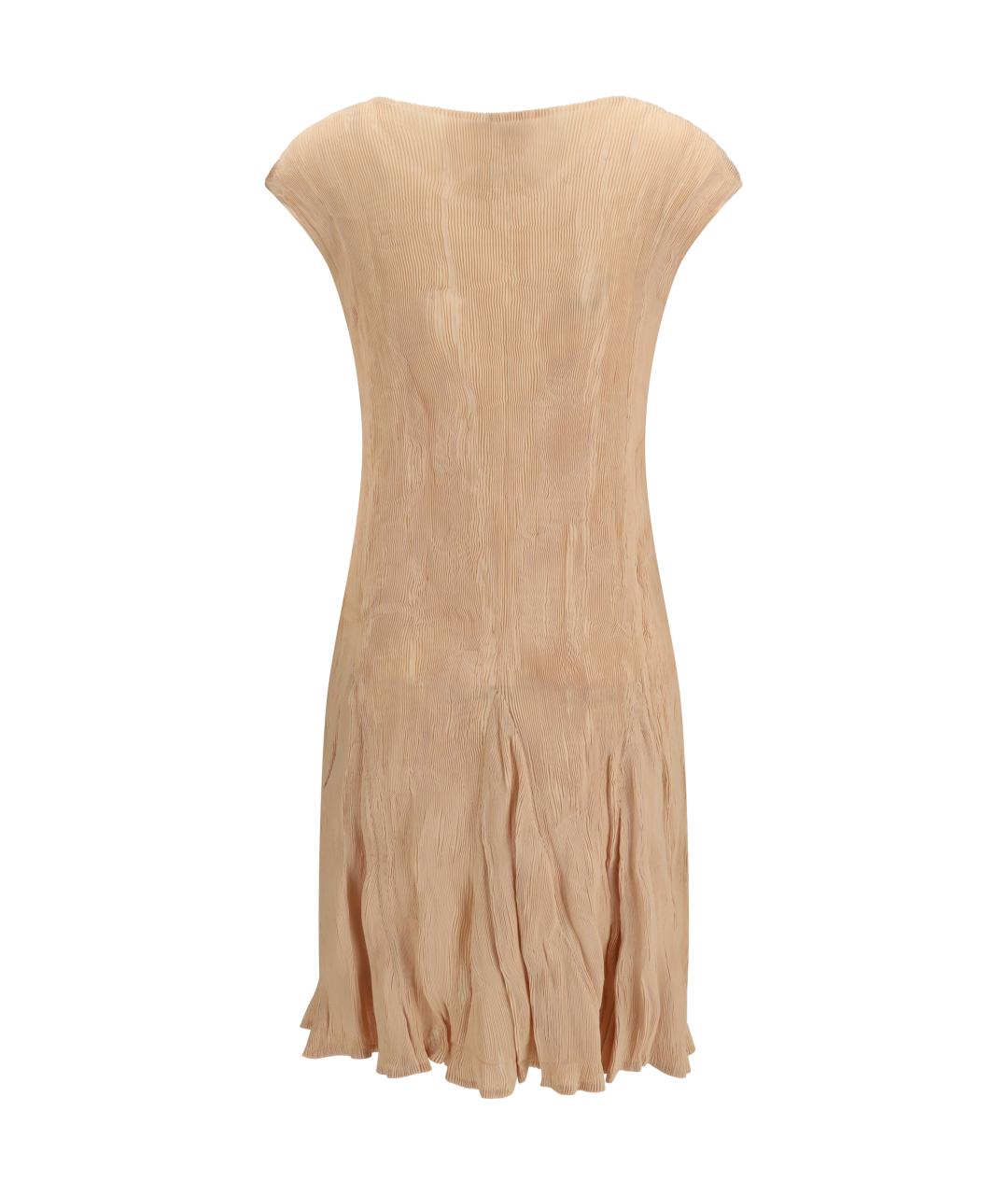 GONGDID DESIGN Бежевое полиэстеровое повседневное платье, фото 2