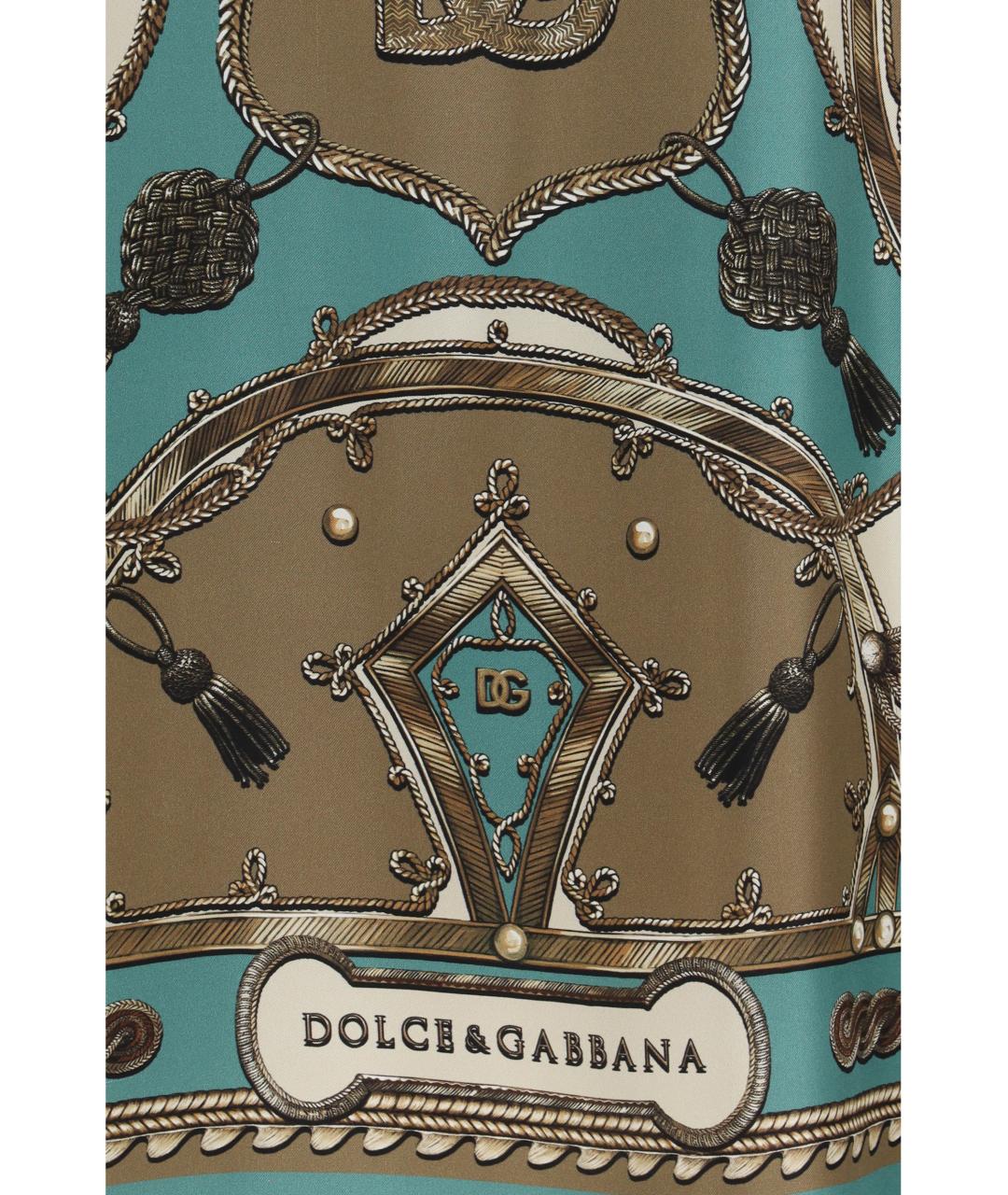 DOLCE&GABBANA Мульти шелковая классическая рубашка, фото 3