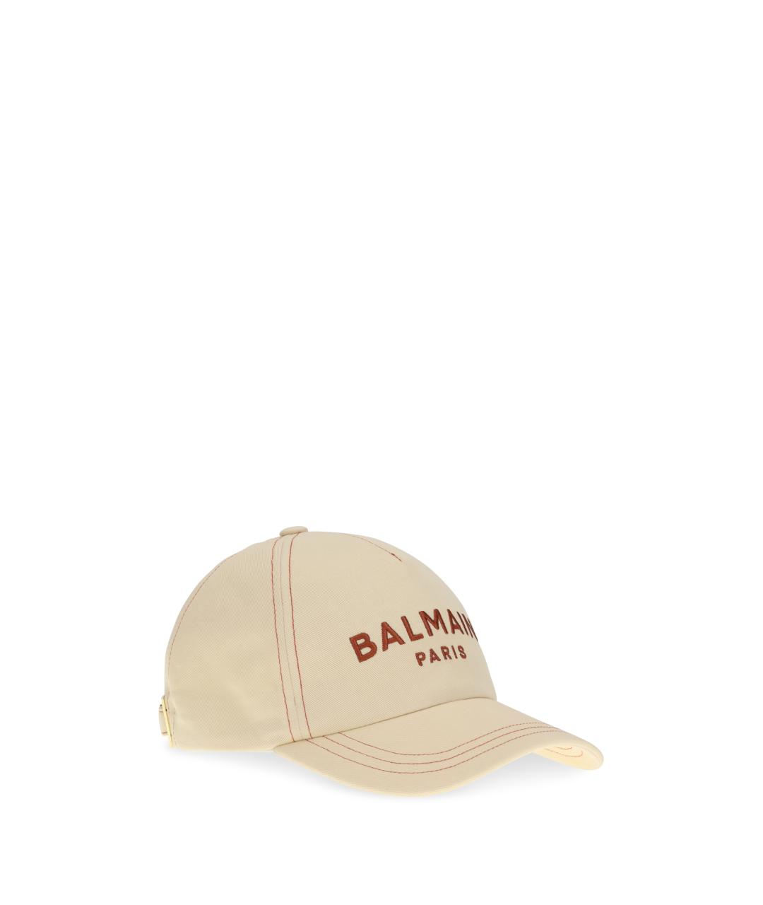 BALMAIN Бежевая хлопковая повязка на голову, фото 2