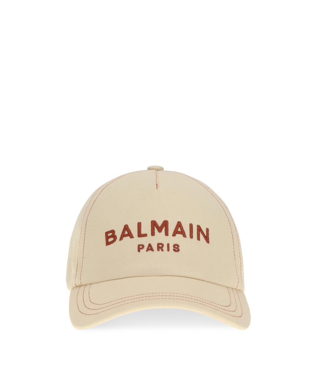 BALMAIN Бежевая хлопковая повязка на голову, фото 1