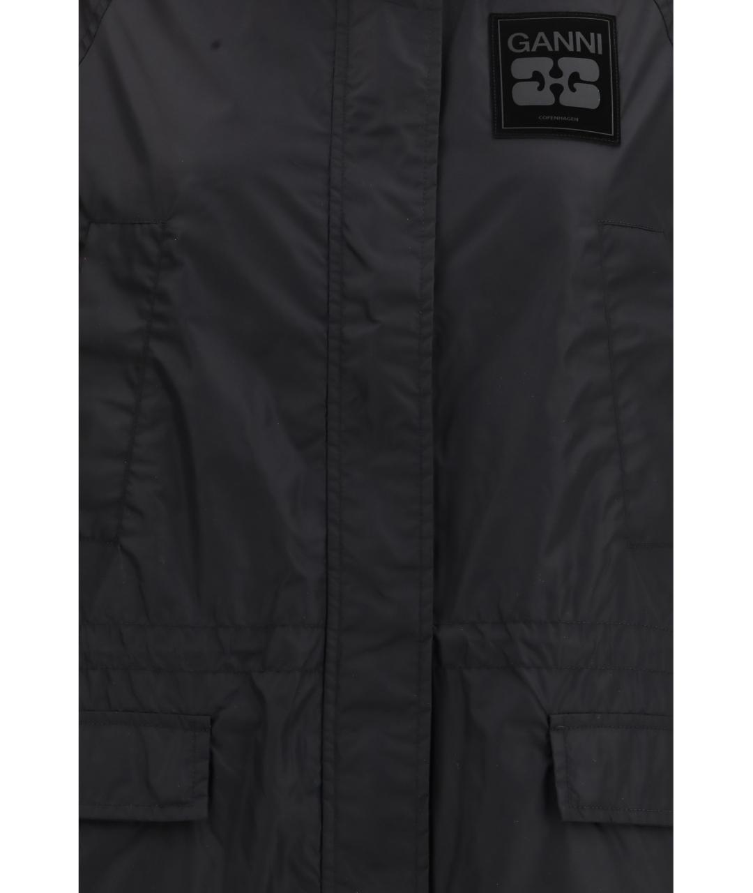 GANNI Черная полиамидовая парка, фото 3