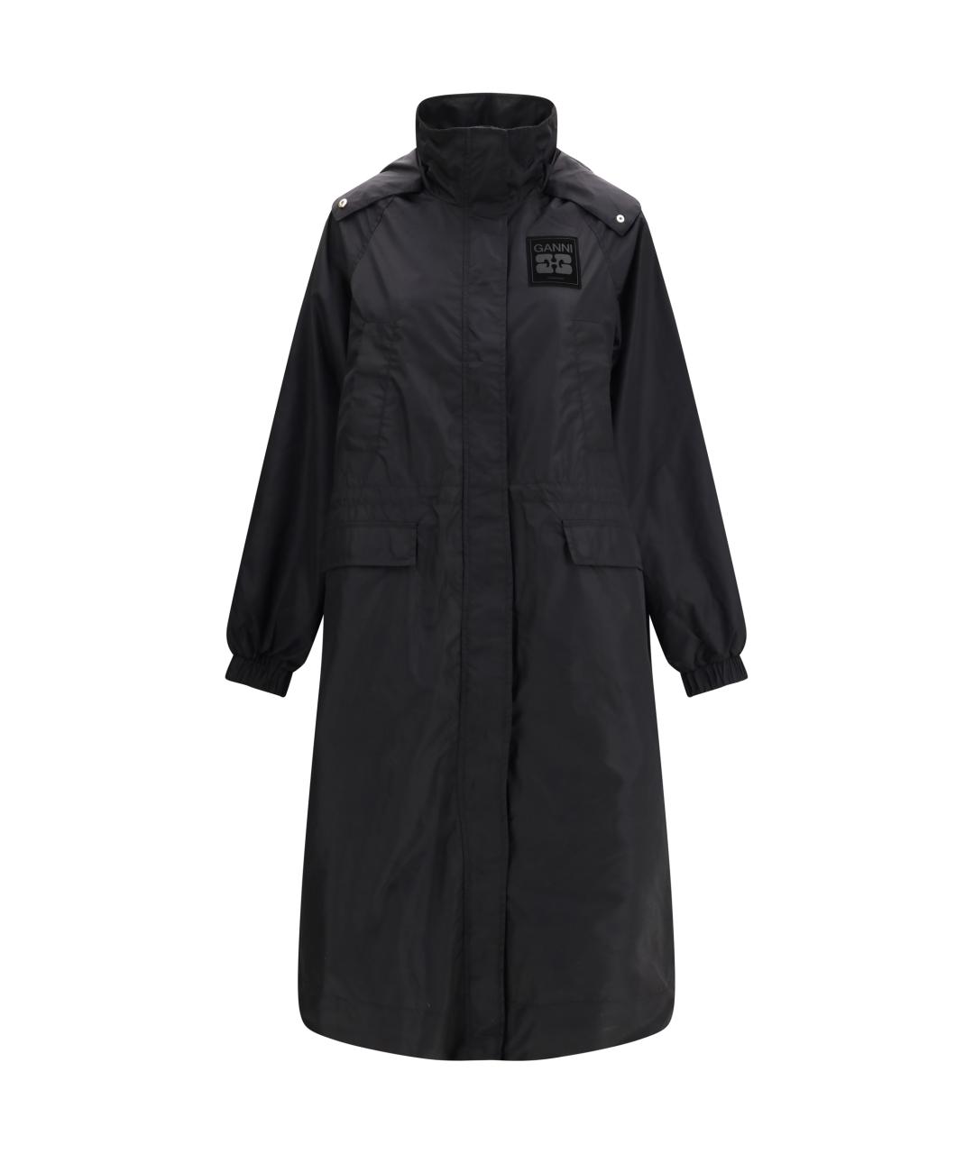 GANNI Черная полиамидовая парка, фото 1