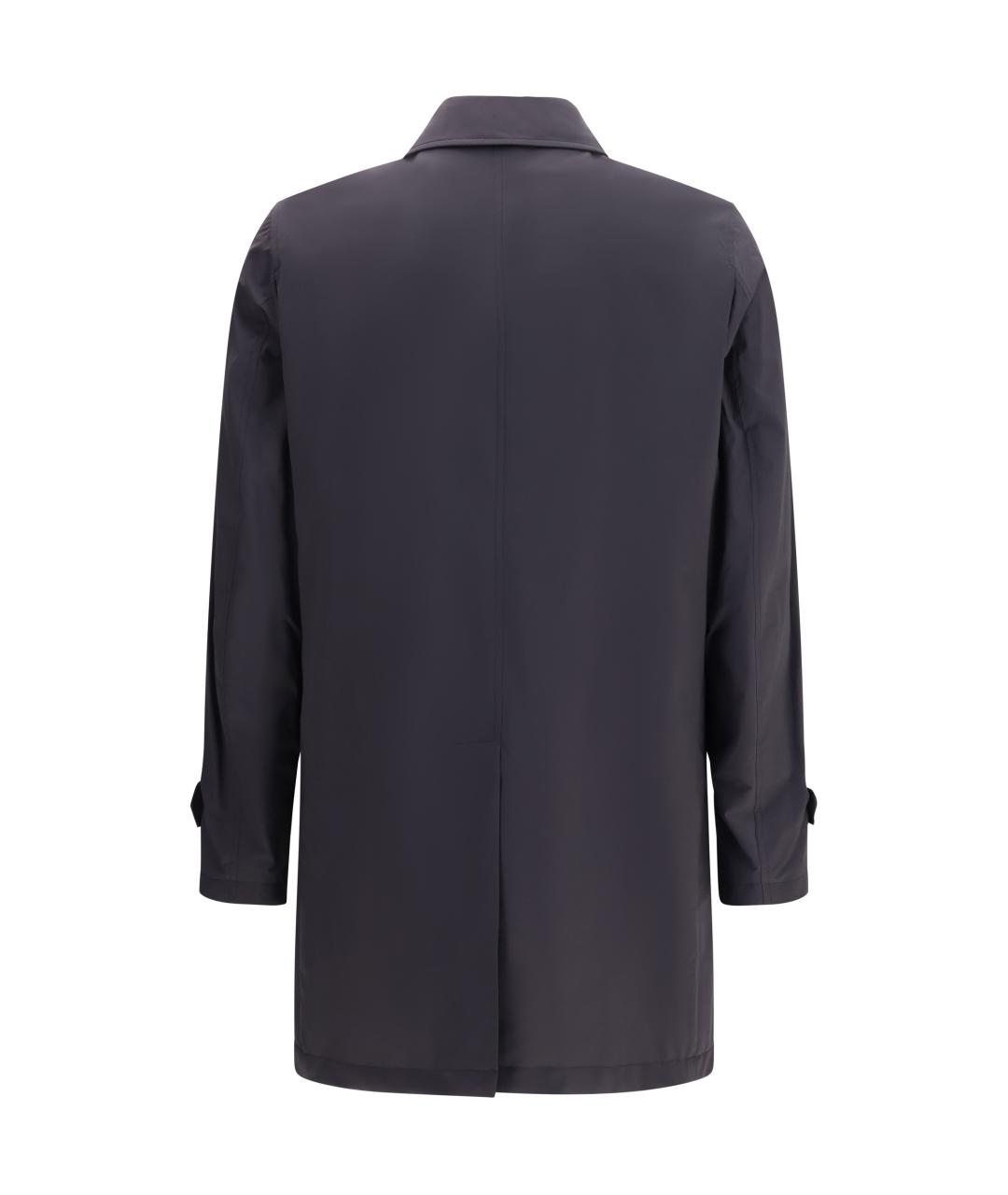 MOORER Темно-синий полиамидовый тренч / плащ, фото 2