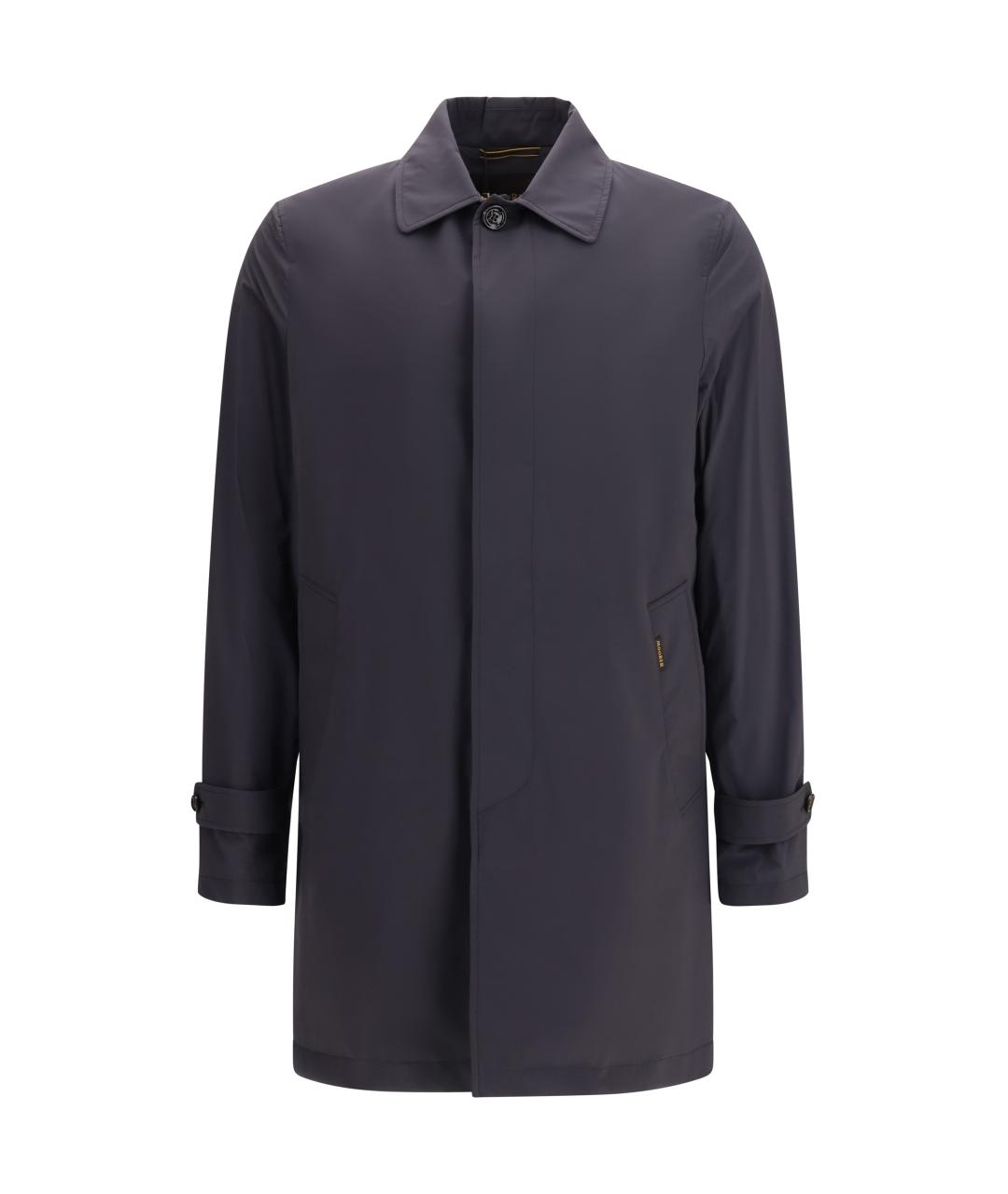 MOORER Темно-синий полиамидовый тренч / плащ, фото 1