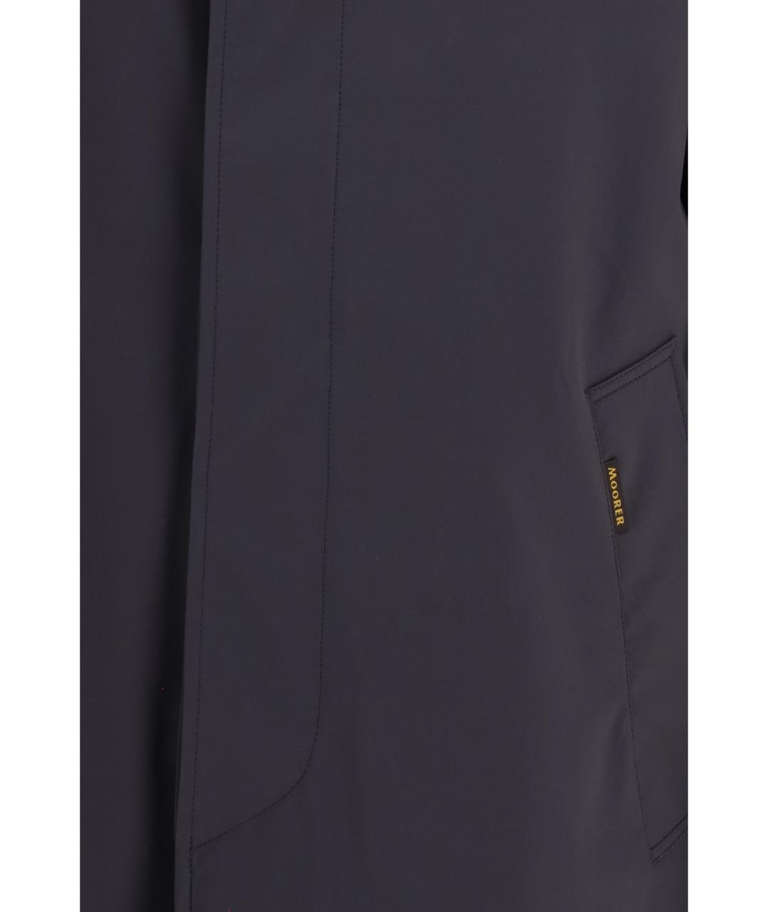 MOORER Темно-синий полиамидовый тренч / плащ, фото 3