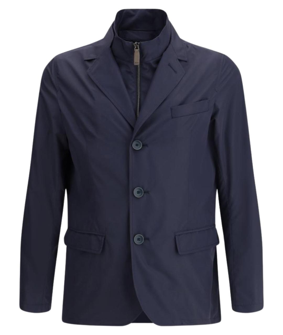 HERNO Синий полиэстеровый пиджак, фото 1