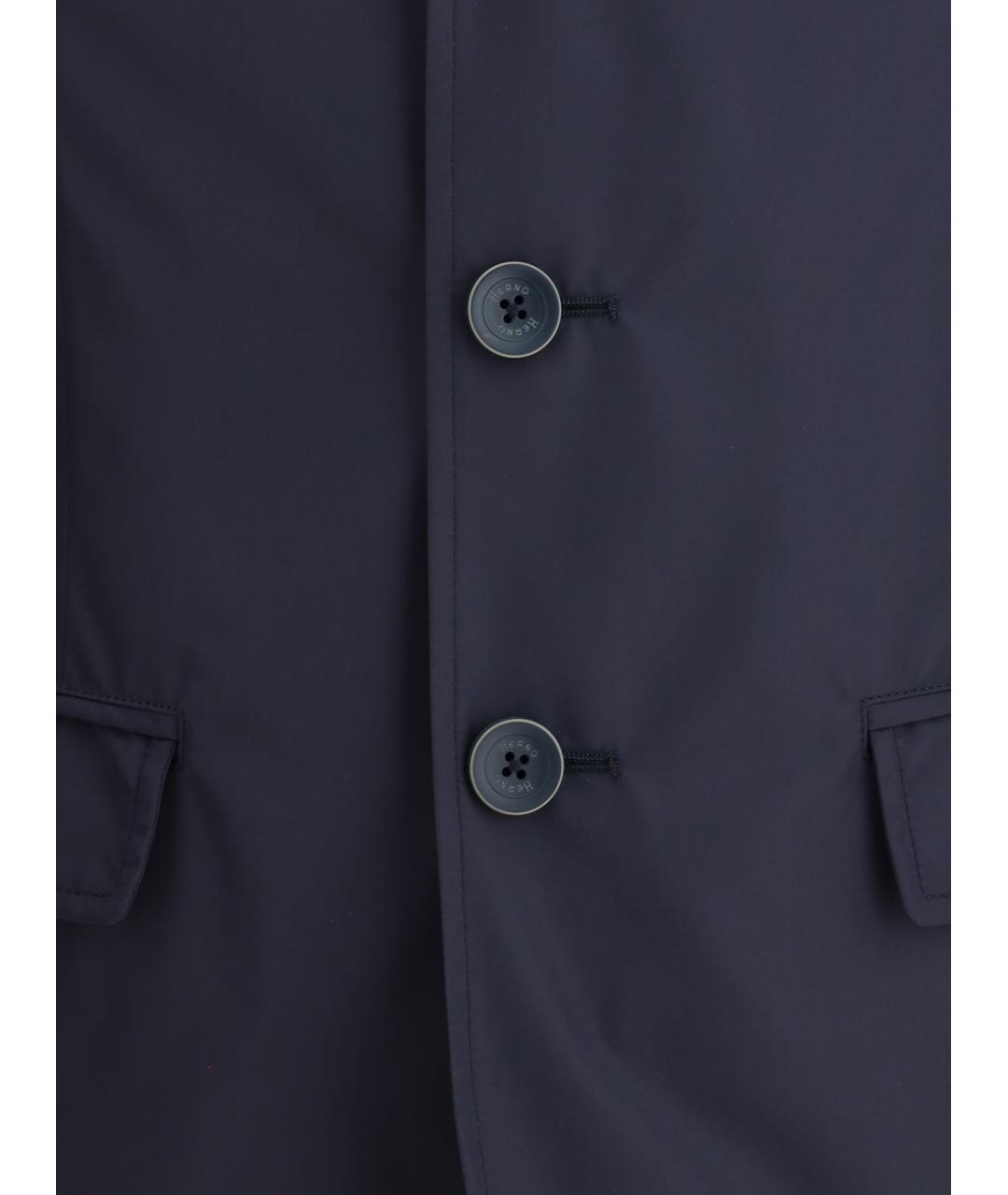 HERNO Синий полиэстеровый пиджак, фото 3