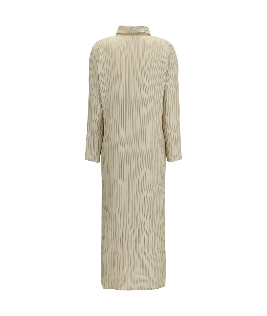 GONGDID DESIGN Бежевое полиэстеровое повседневное платье, фото 2
