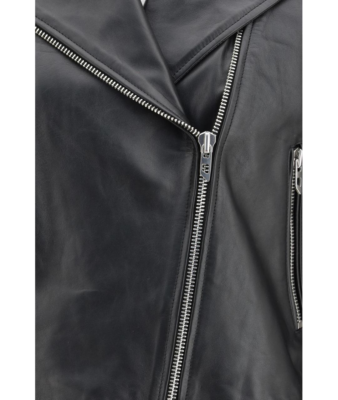 DIESEL Черная кожаная куртка, фото 3