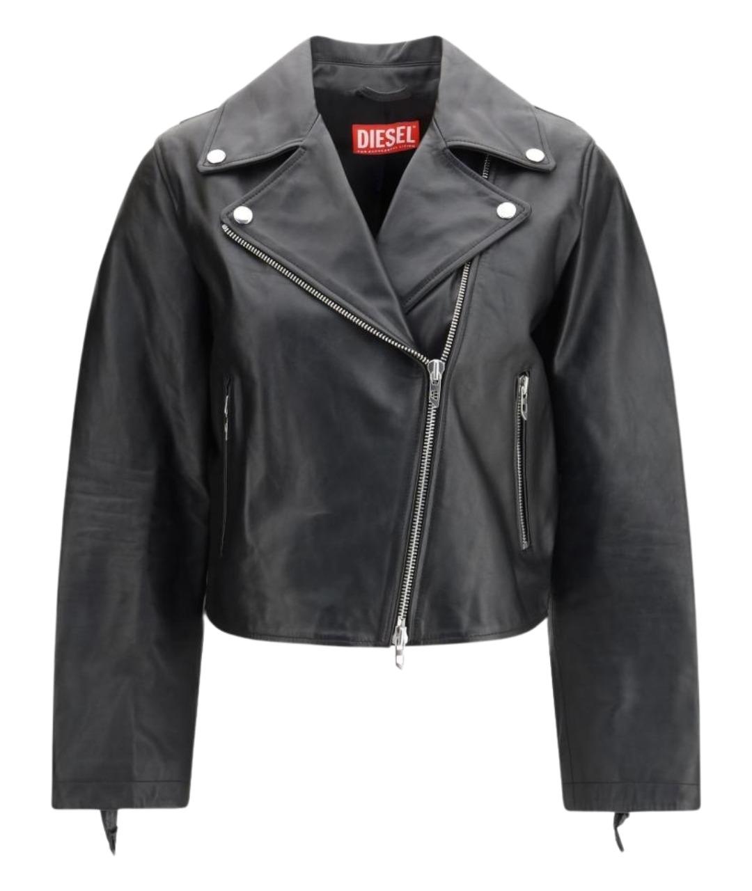 DIESEL Черная кожаная куртка, фото 1