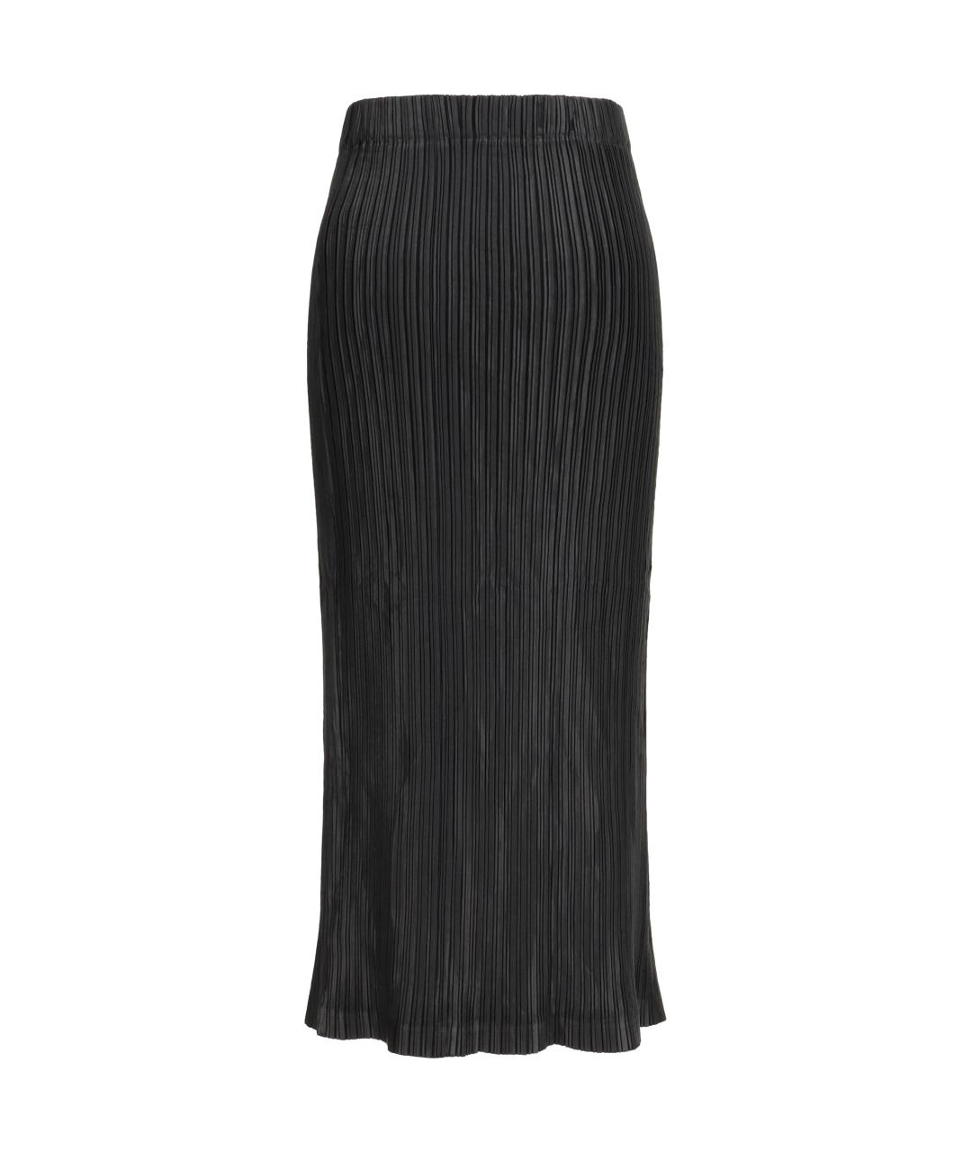 GONGDID DESIGN Черная полиэстеровая юбка миди, фото 2