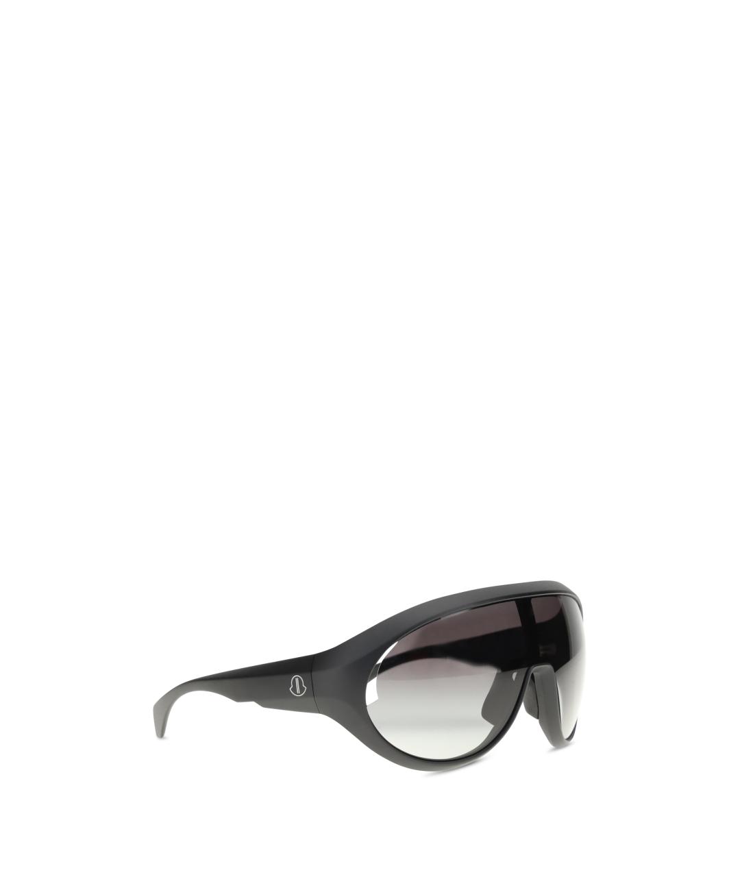 MONCLER Черные пластиковые солнцезащитные очки, фото 2