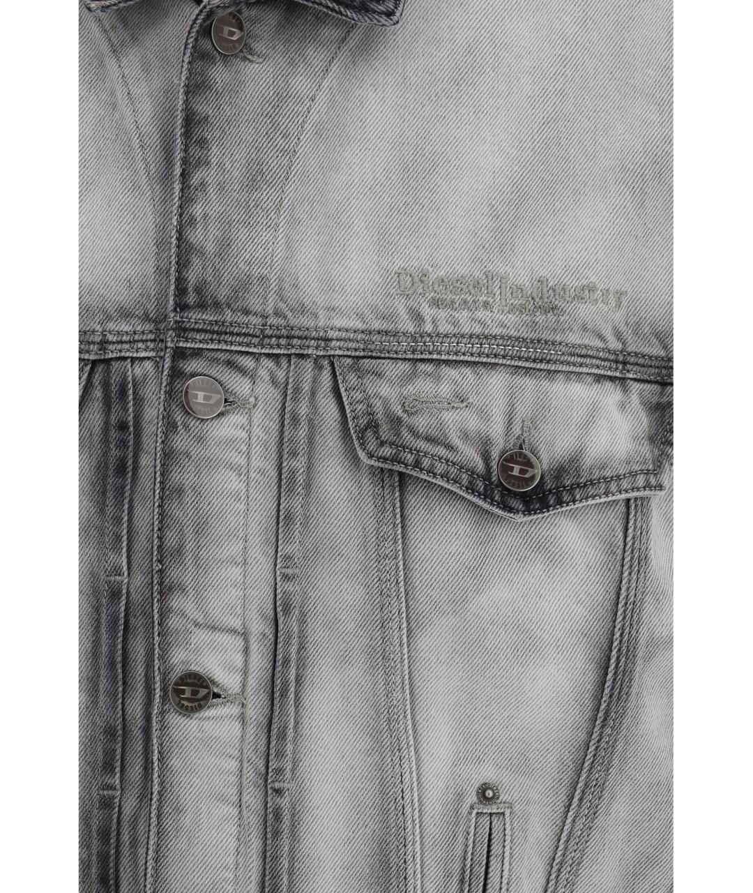 DIESEL Серая хлопковая куртка, фото 3