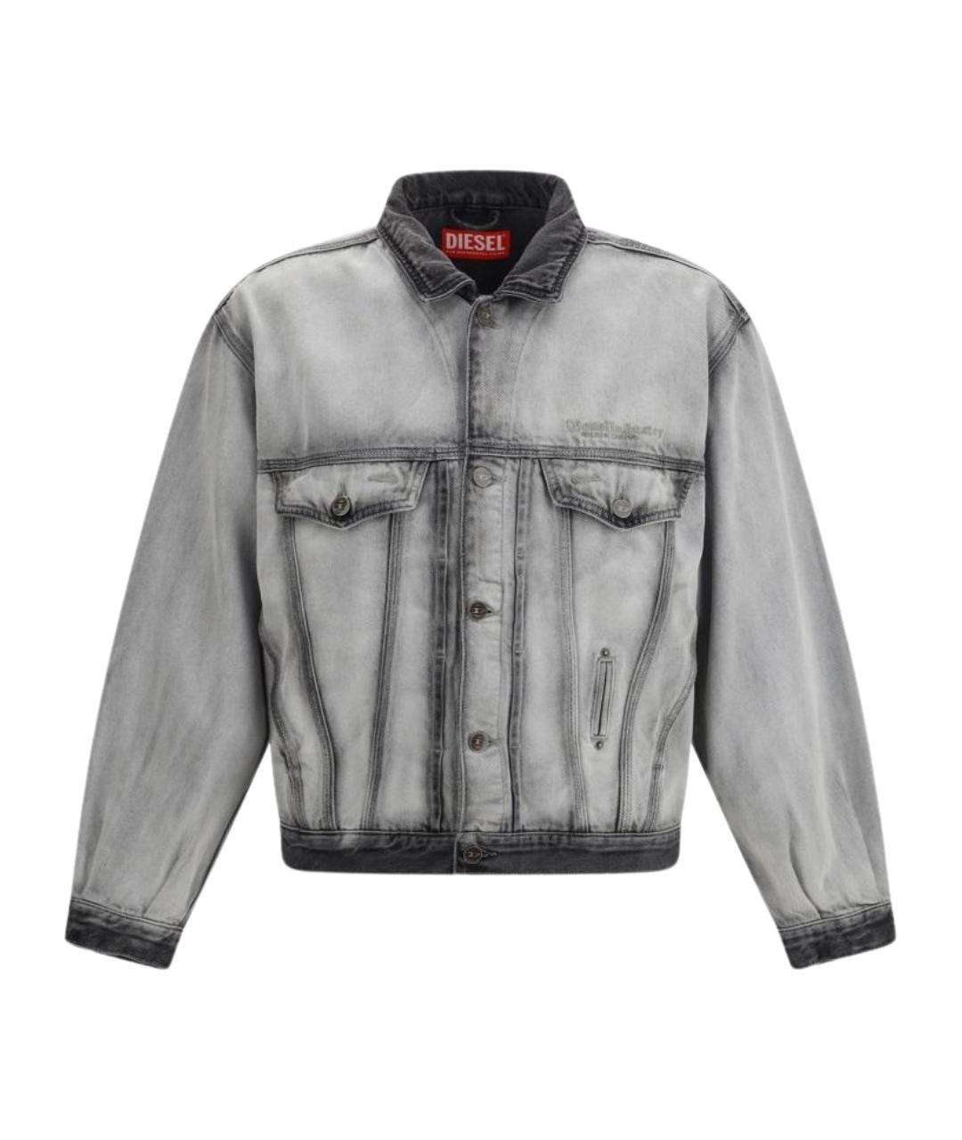 DIESEL Серая хлопковая куртка, фото 1
