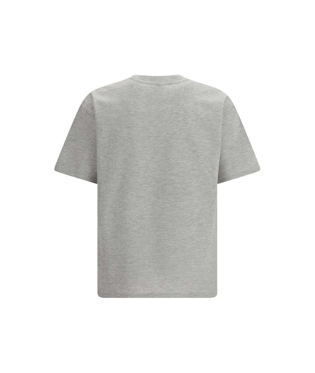 SAINT LAURENT Серая хлопковая футболка, фото 2