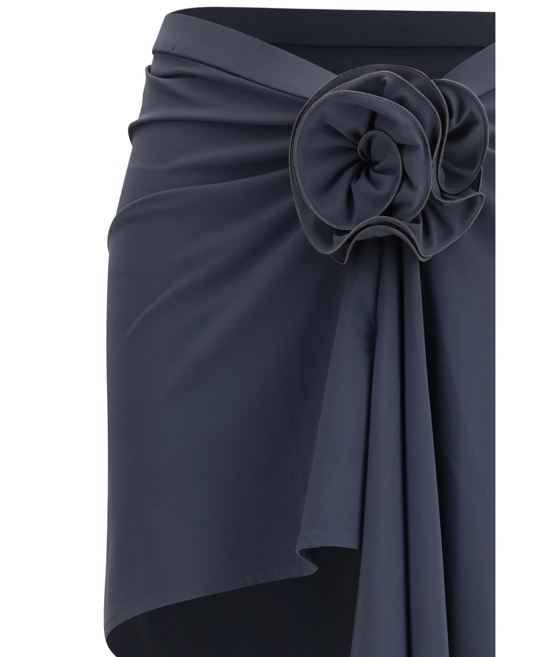 MAGDA BUTRYM Серая полиамидовая юбка мини, фото 3