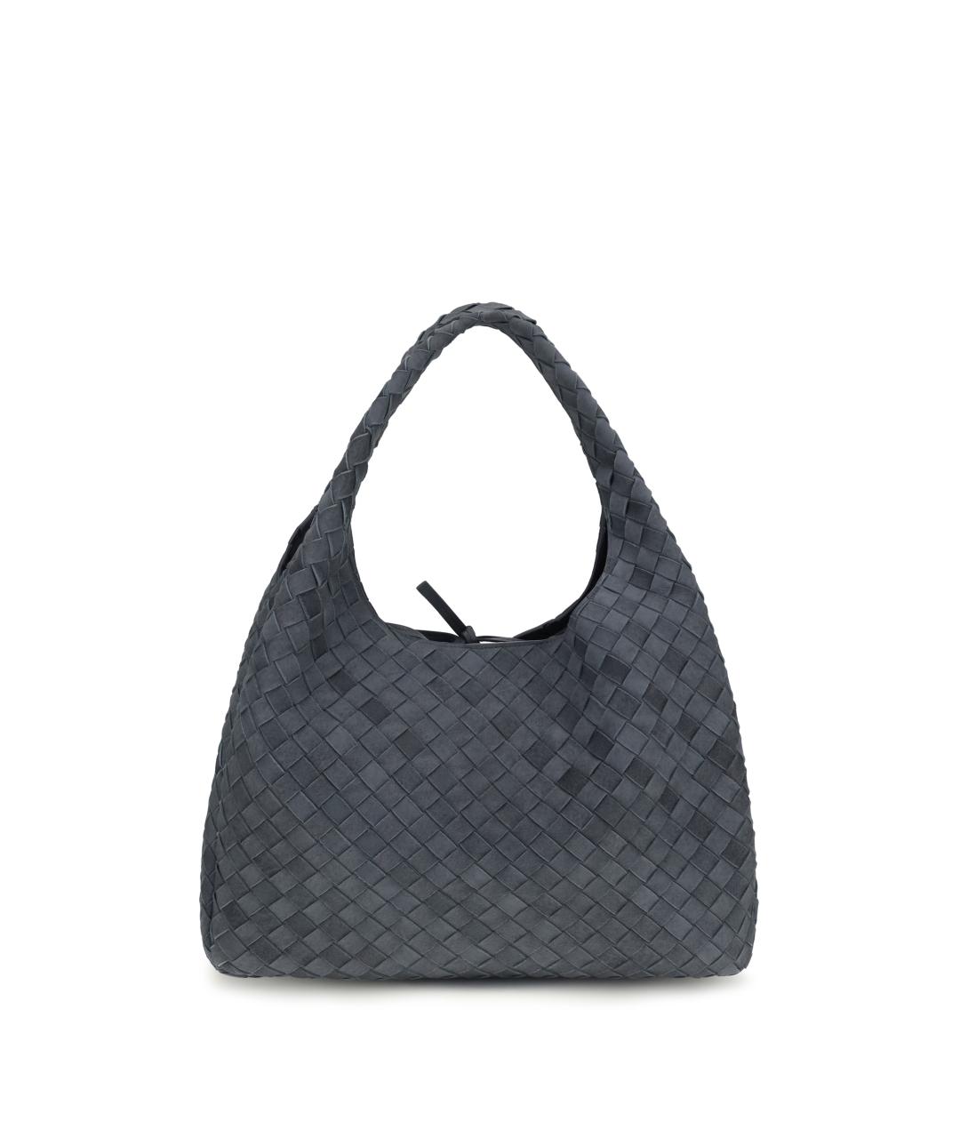 BOTTEGA VENETA Синяя замшевая сумка тоут, фото 1