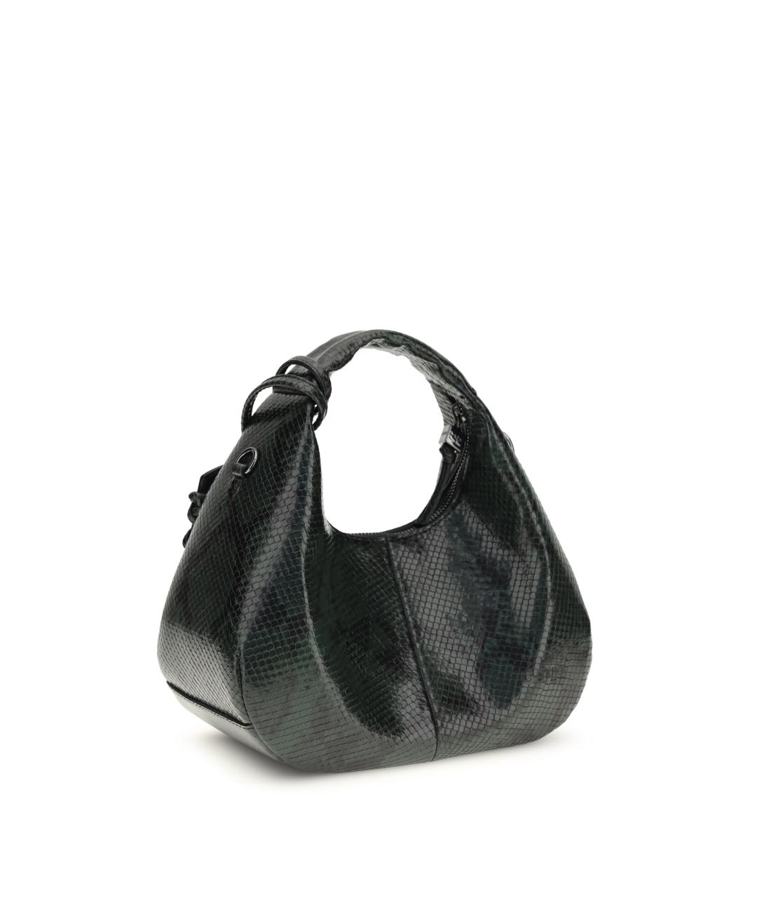 GANNI Зеленая сумка с короткими ручками из искусственной кожи, фото 3