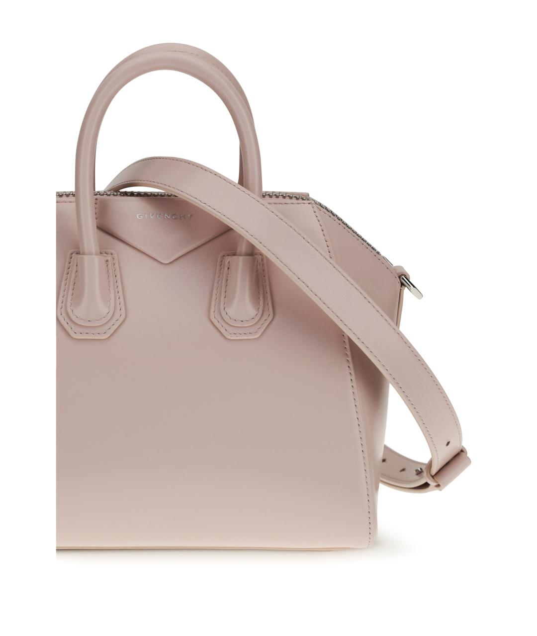 GIVENCHY Розовая кожаная сумка с короткими ручками, фото 4
