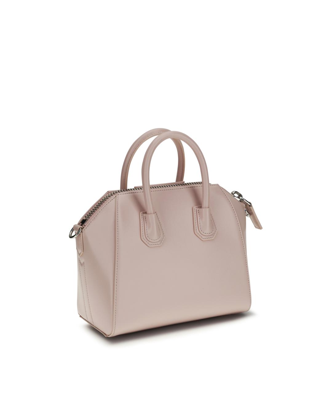 GIVENCHY Розовая кожаная сумка с короткими ручками, фото 3