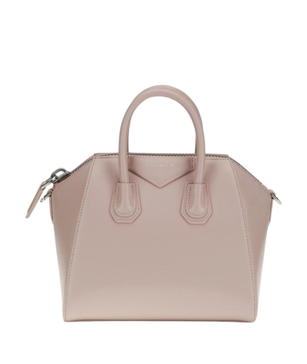 GIVENCHY Розовая кожаная сумка с короткими ручками, фото 1