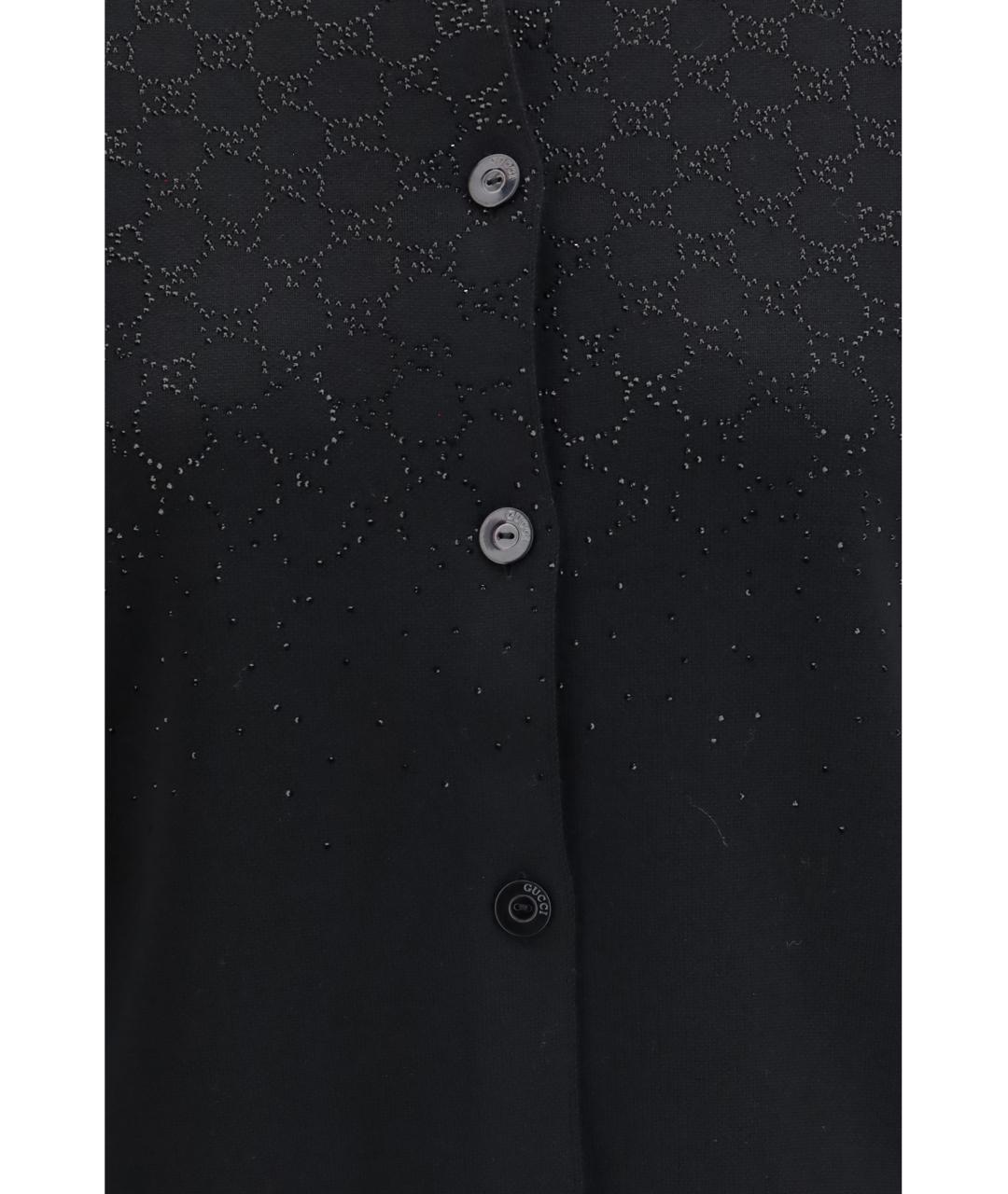 GUCCI Черный шерстяной кардиган, фото 3