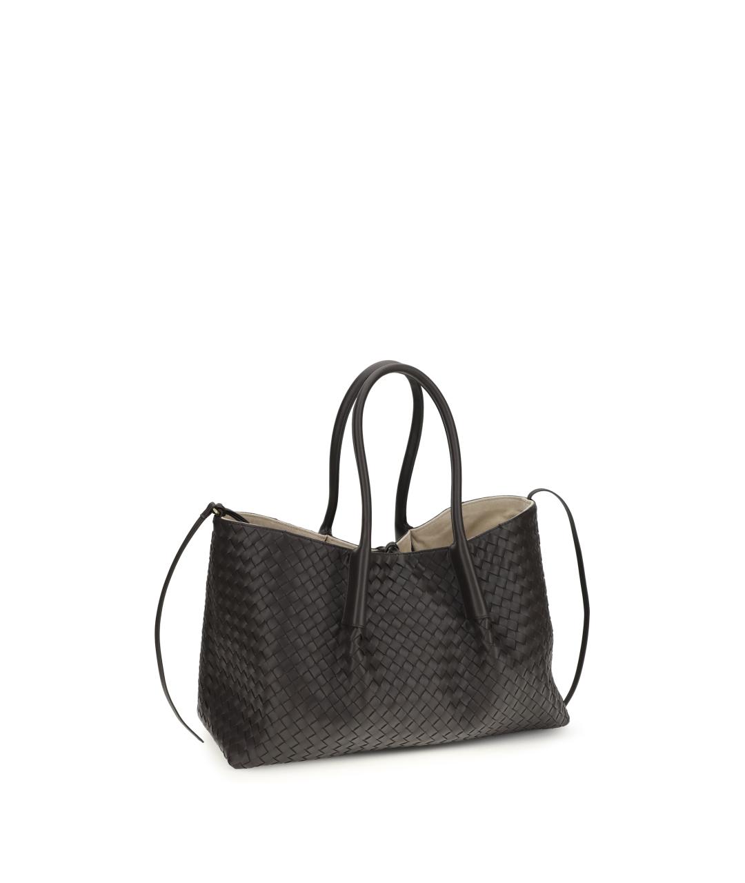 BOTTEGA VENETA Коричневая кожаная сумка тоут, фото 3