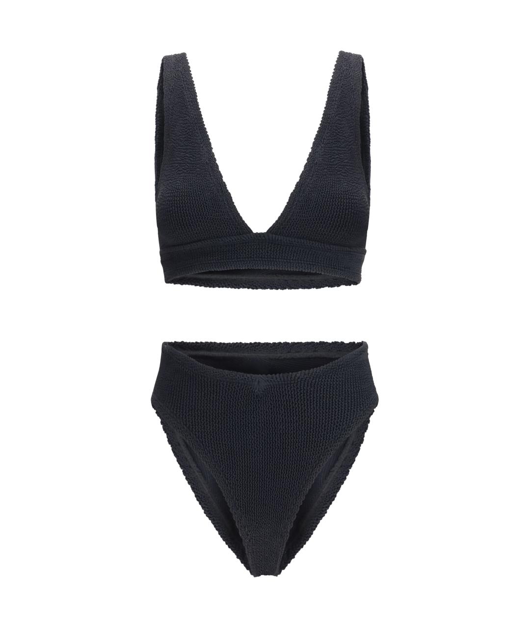 HUNZA G Черный полиамидовый купальник, фото 1