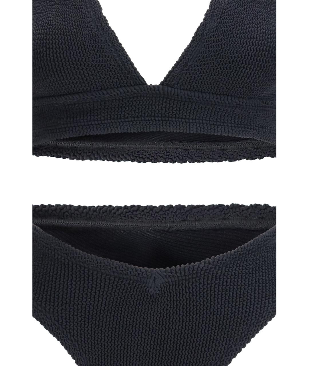 HUNZA G Черный полиамидовый купальник, фото 3