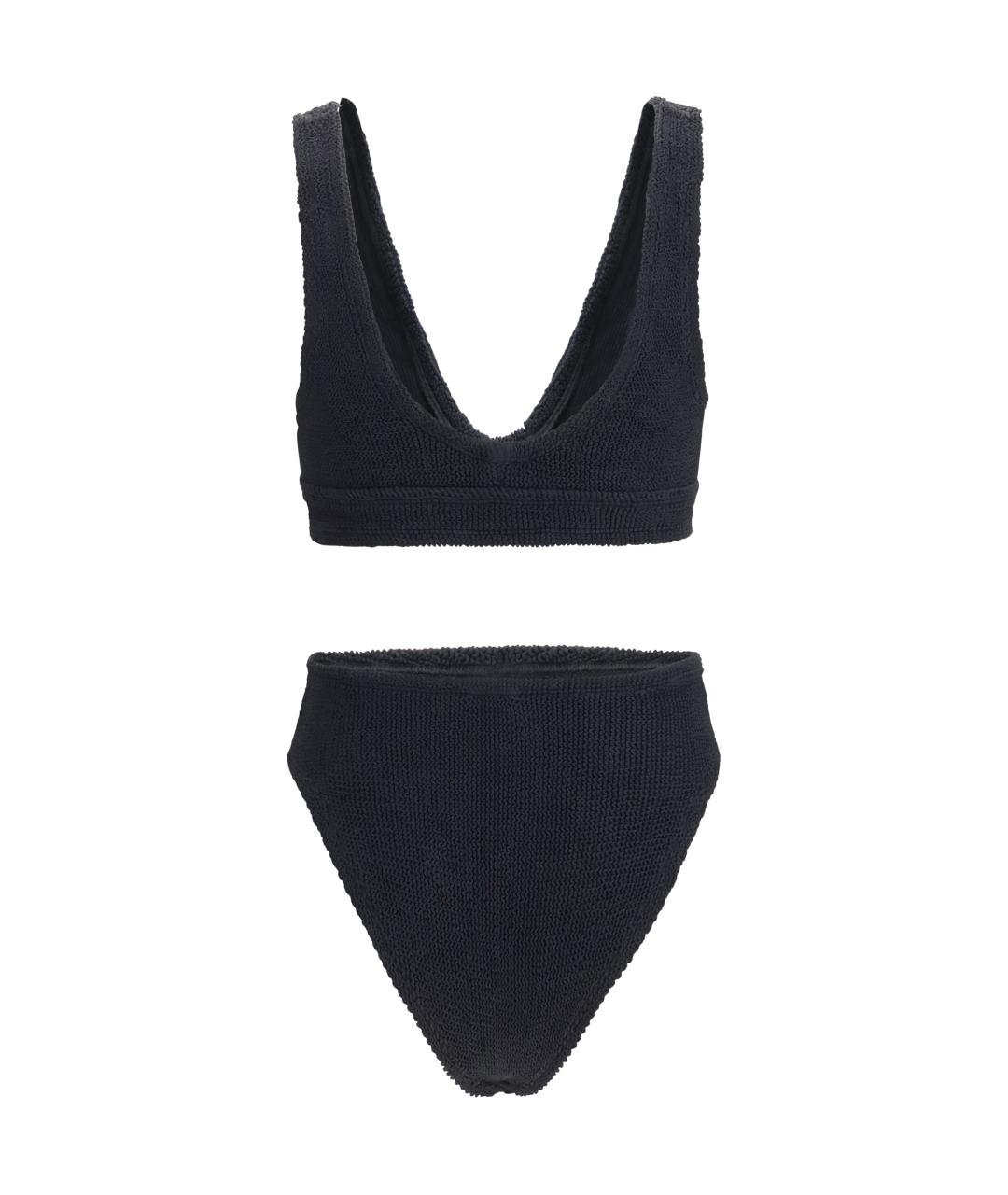 HUNZA G Черный полиамидовый купальник, фото 2