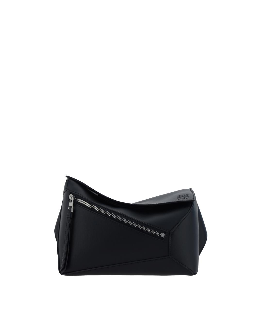 LOEWE Черная кожаная поясная сумка, фото 1