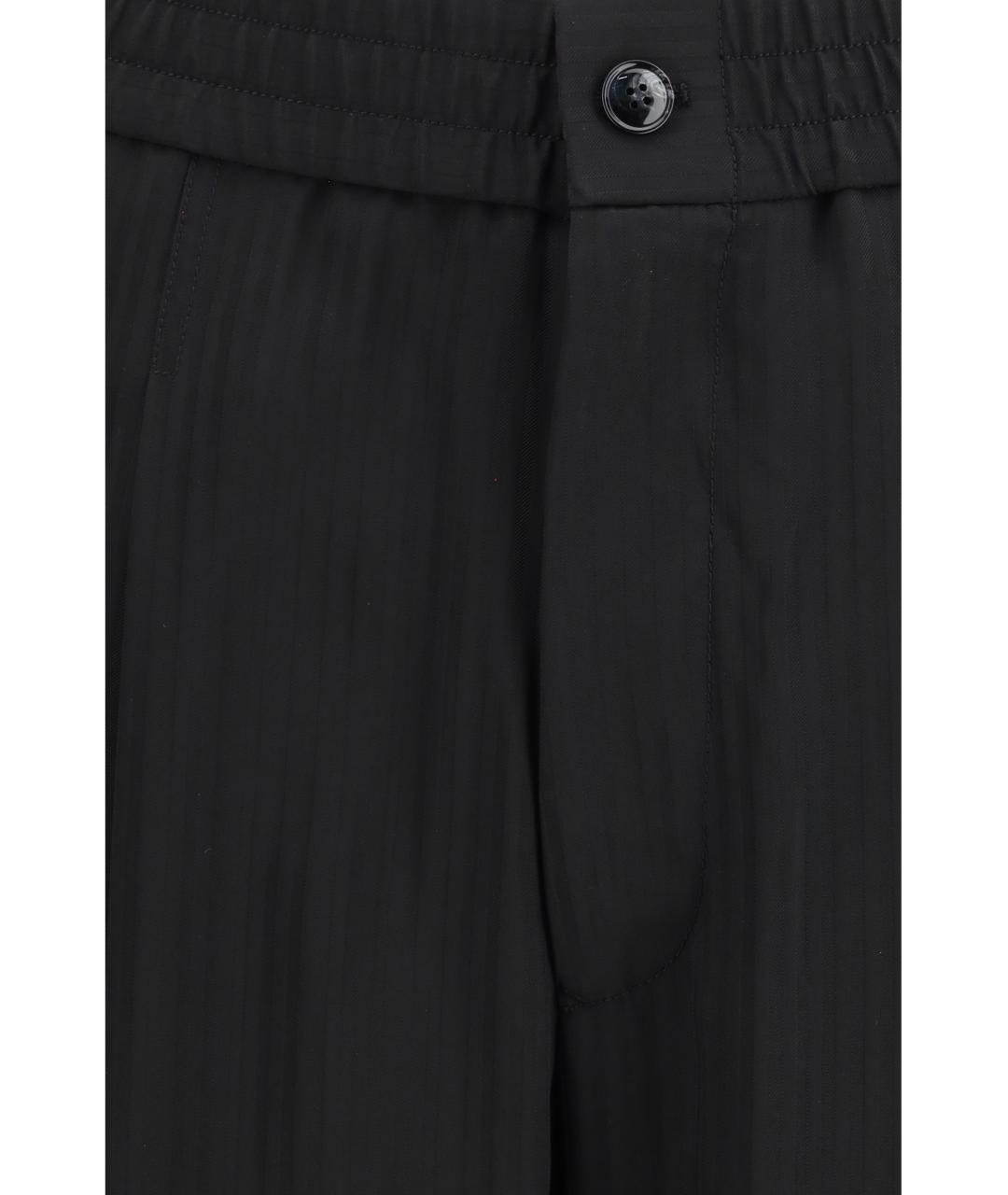 GIORGIO ARMANI Черные вискозные повседневные брюки, фото 3
