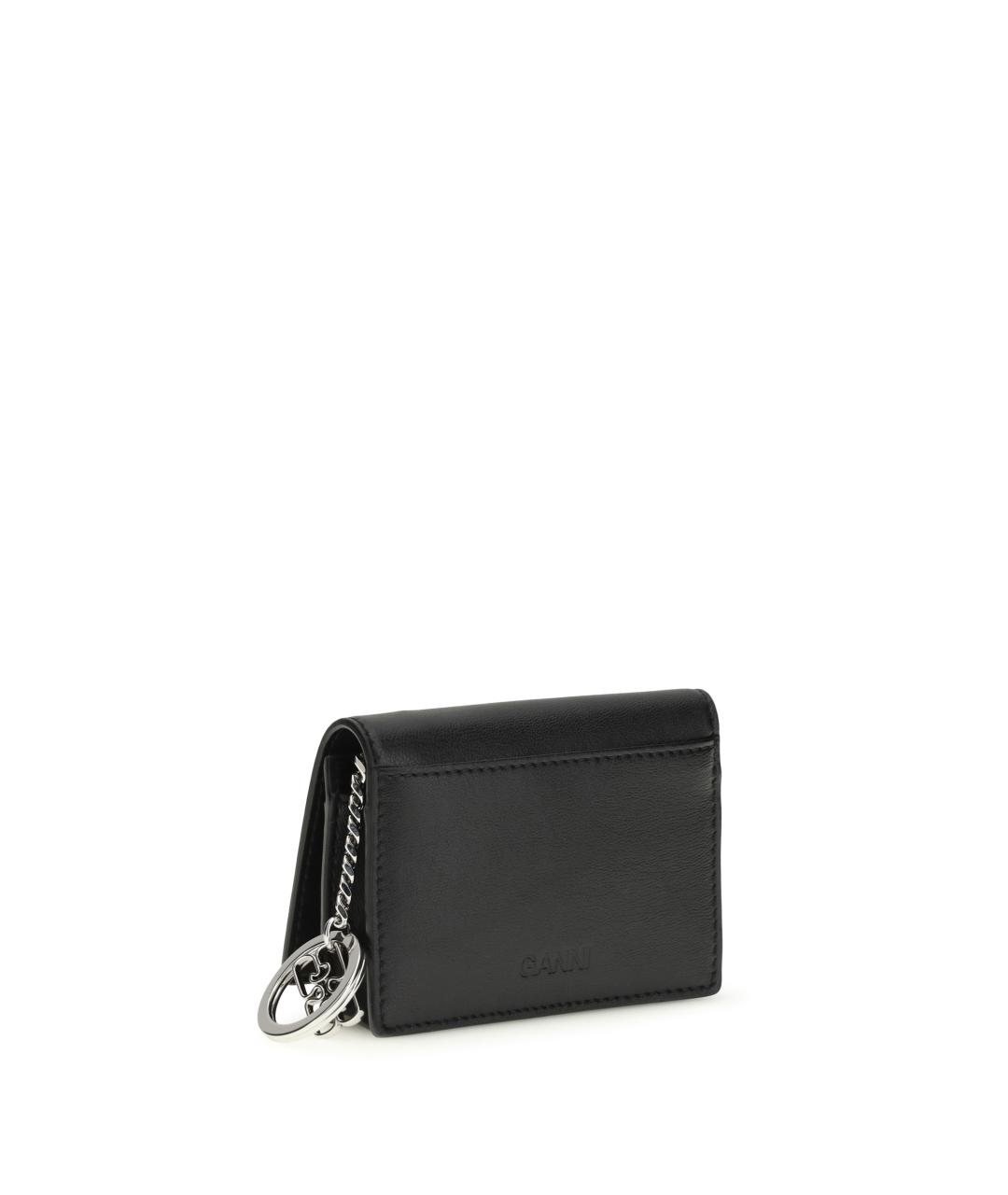GANNI Черный кожаный кардхолдер, фото 2