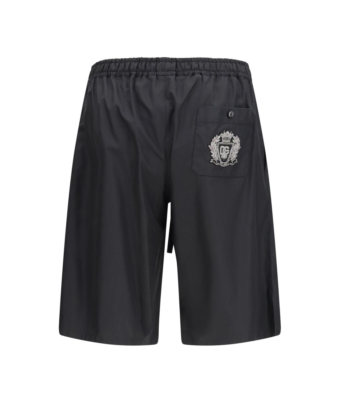 DOLCE&GABBANA Черные хлопковые шорты, фото 2