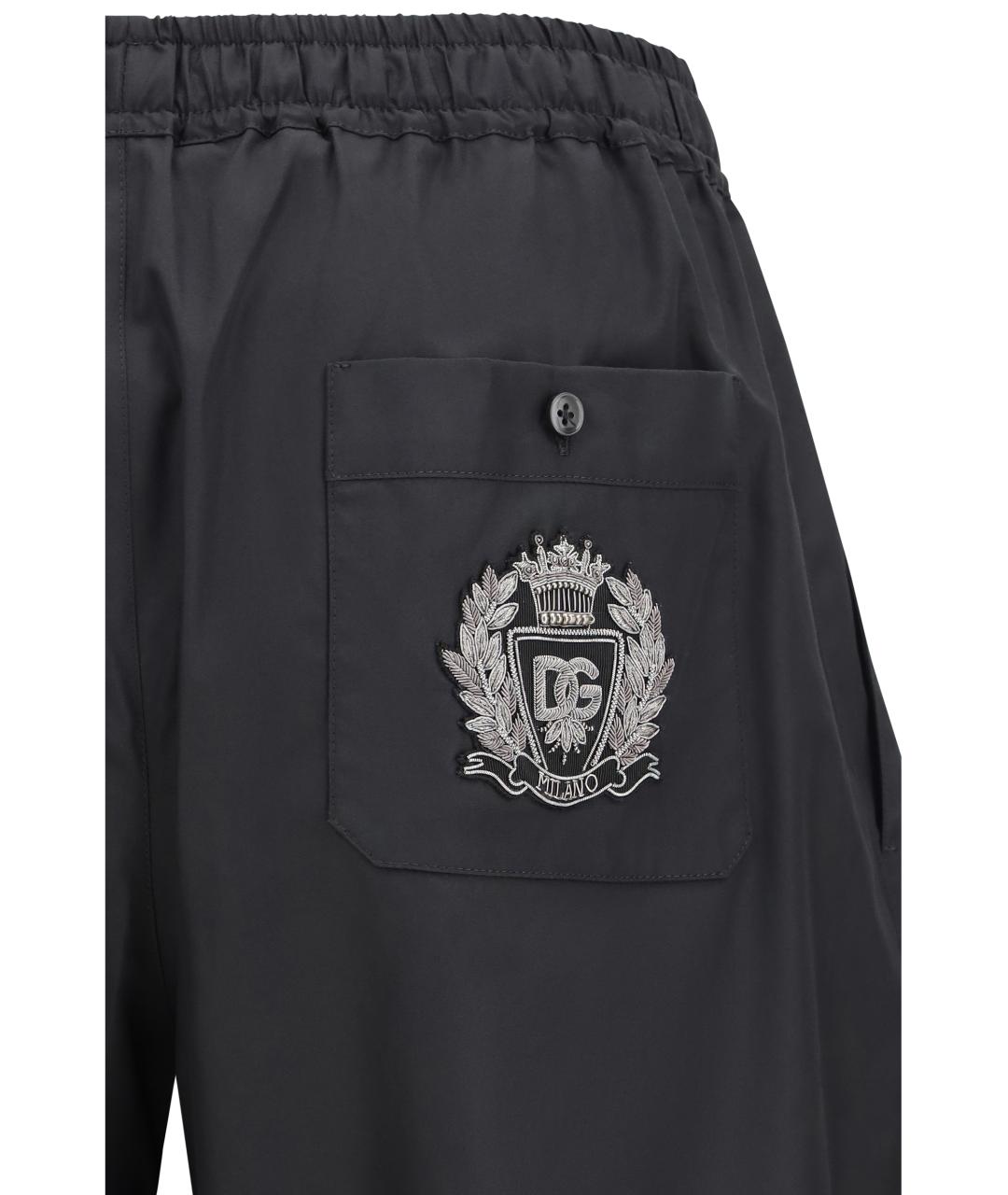 DOLCE&GABBANA Черные хлопковые шорты, фото 3