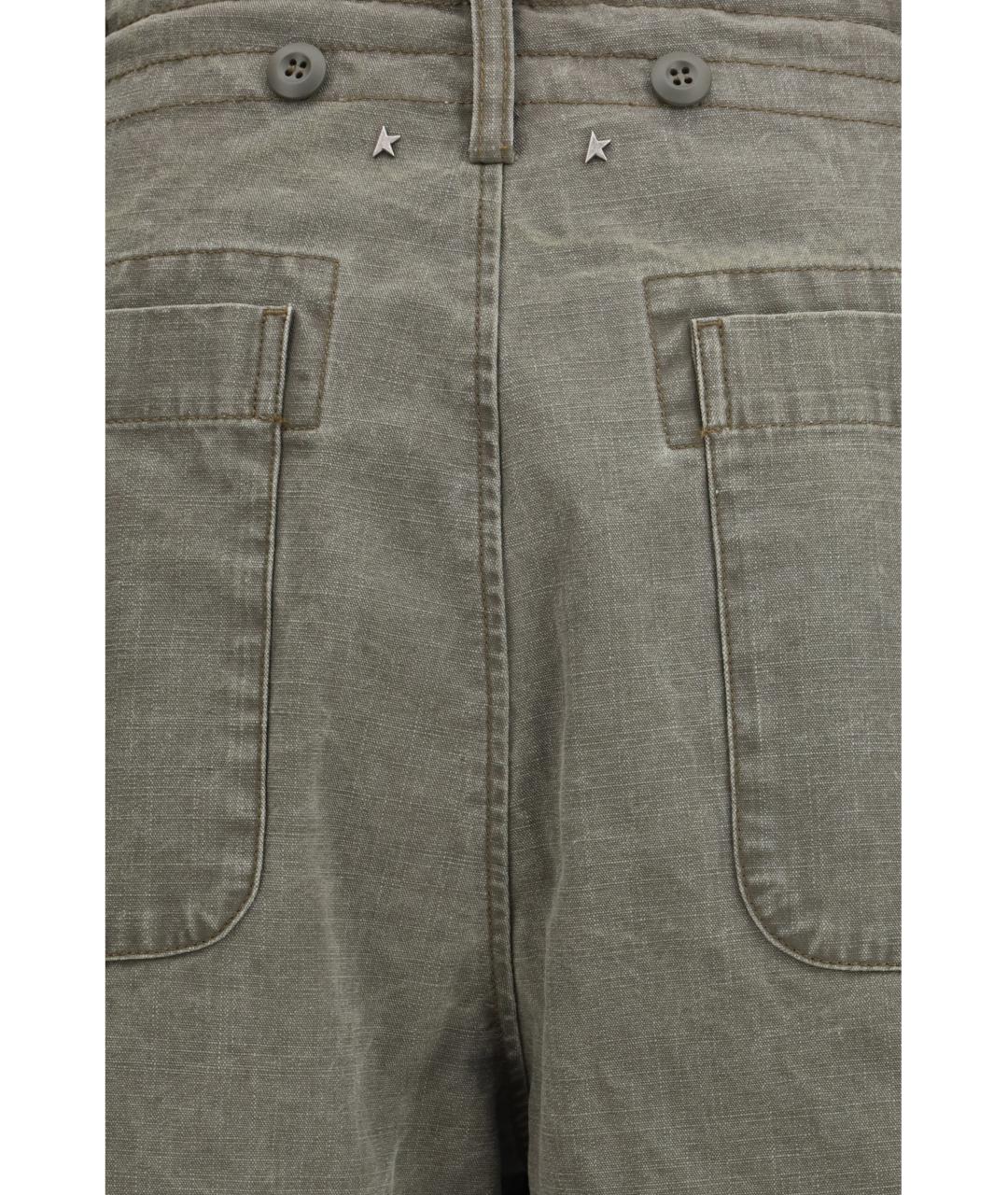 GOLDEN GOOSE DELUXE BRAND Серые хлопковые прямые джинсы, фото 3