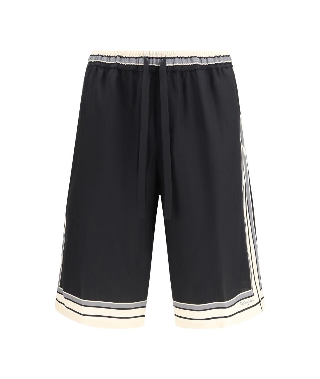 DOLCE&GABBANA Черные шелковые шорты, фото 1