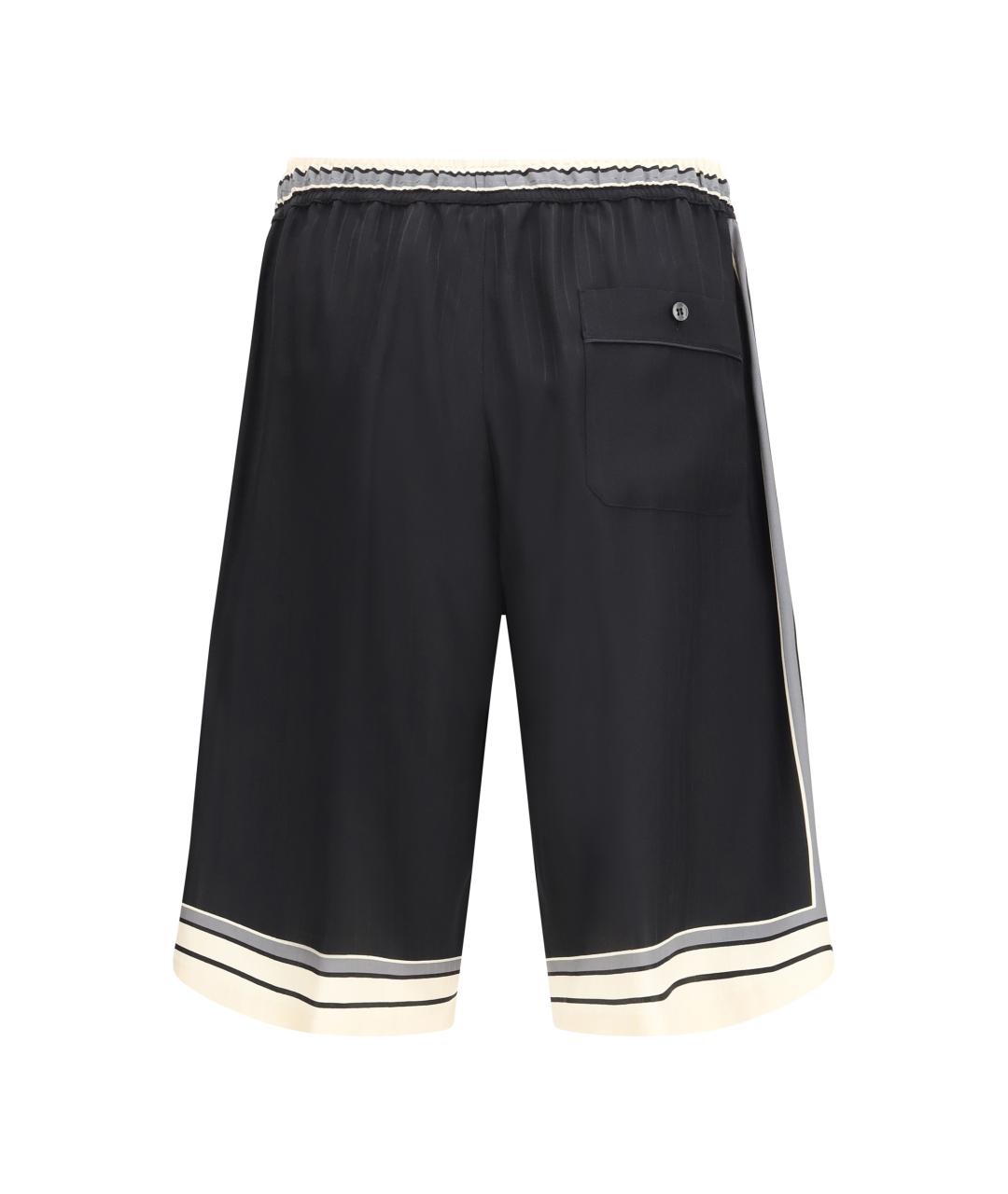 DOLCE&GABBANA Черные шелковые шорты, фото 2