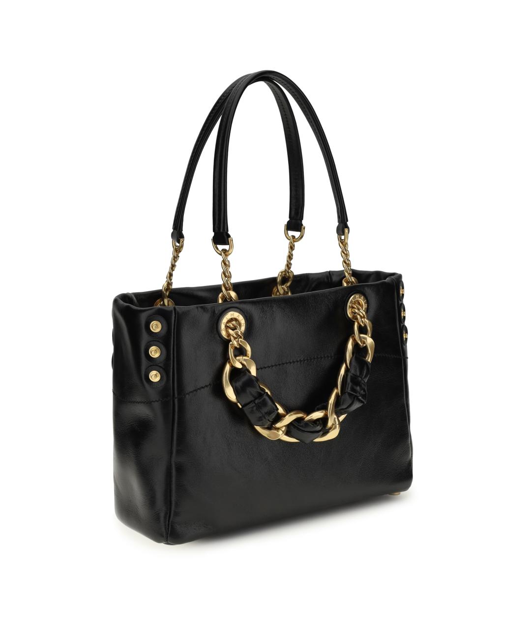 BALMAIN Черная кожаная сумка тоут, фото 3